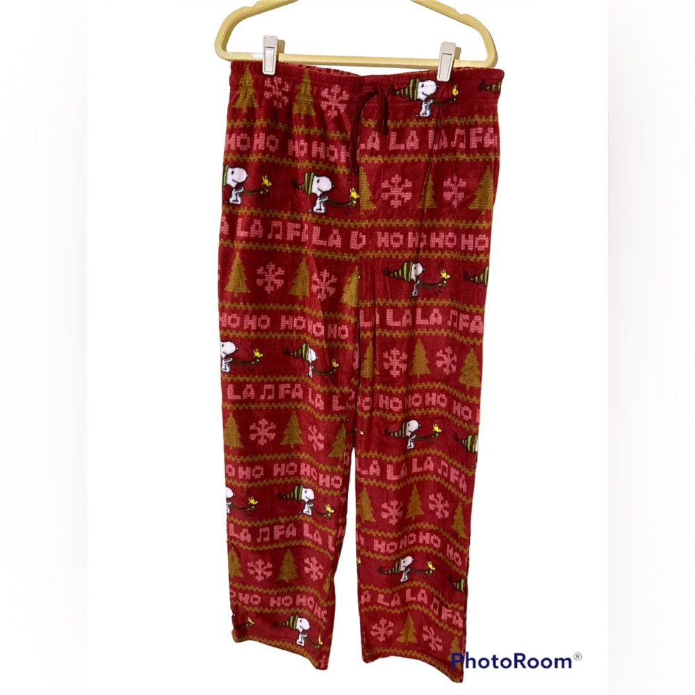 Peanuts Snoopy Christmas Fleece Pajamas Pants